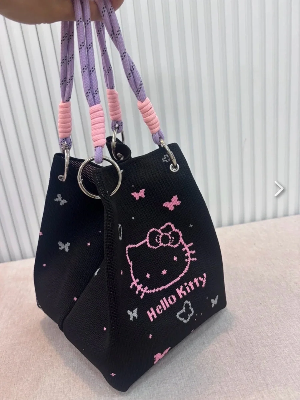 Hello Kitty Black Bag with Pink & Lilac Accents